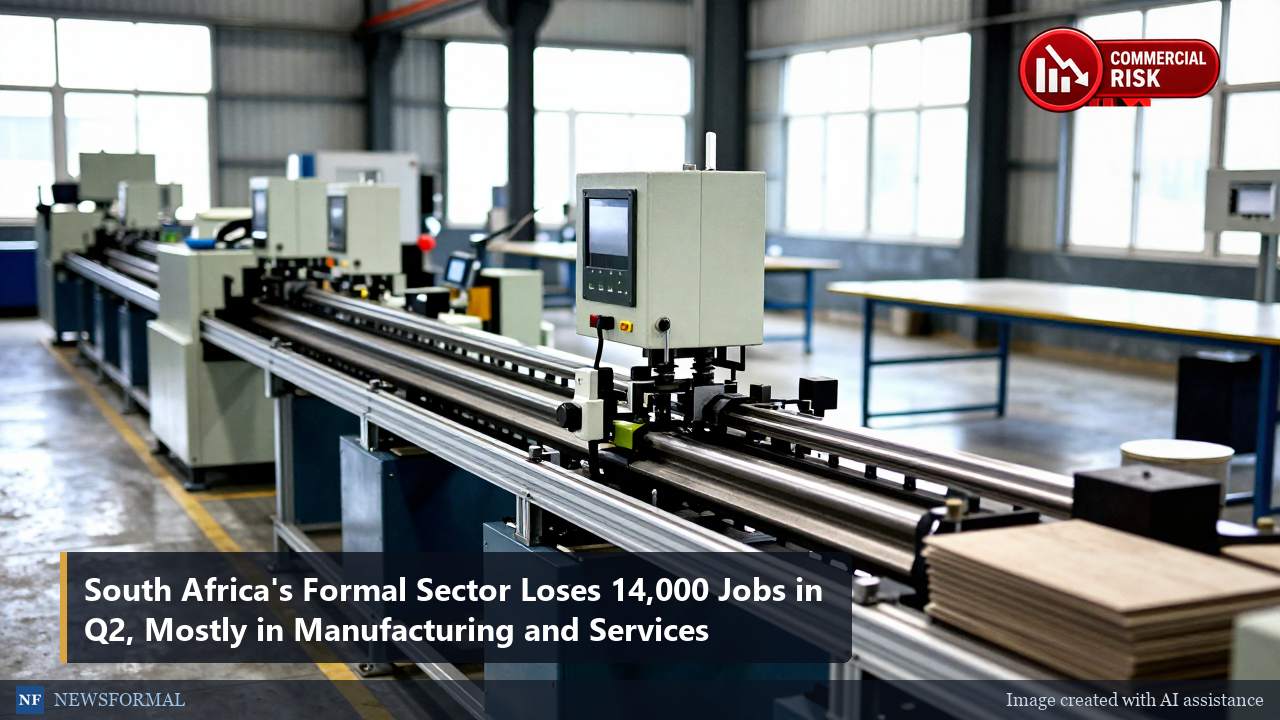 South Africa's Formal Sector Loses 14,000 Jobs in Q2, Mostly in Manufacturing and Services