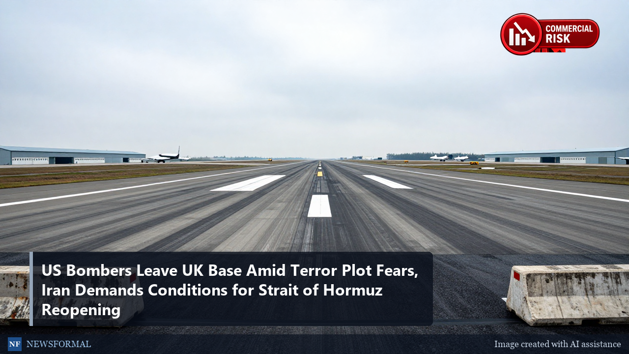 US Bombers Leave UK Base Amid Terror Plot Fears, Iran Demands Conditions for Strait of Hormuz Reopening
