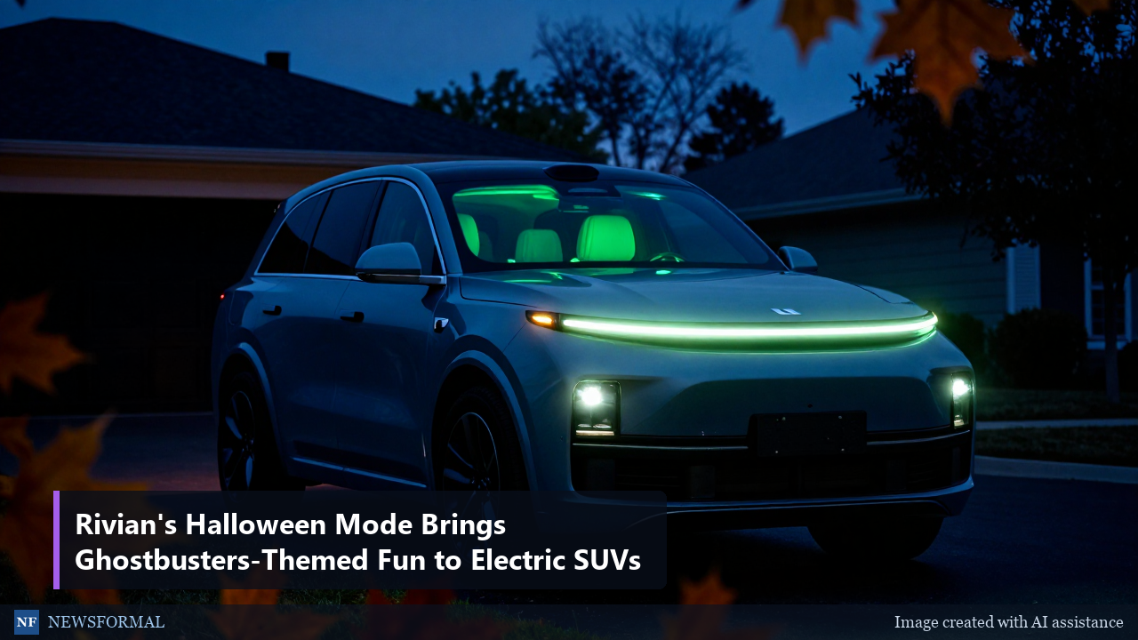 Rivian's Halloween Mode Brings Ghostbusters-Themed Fun to Electric SUVs