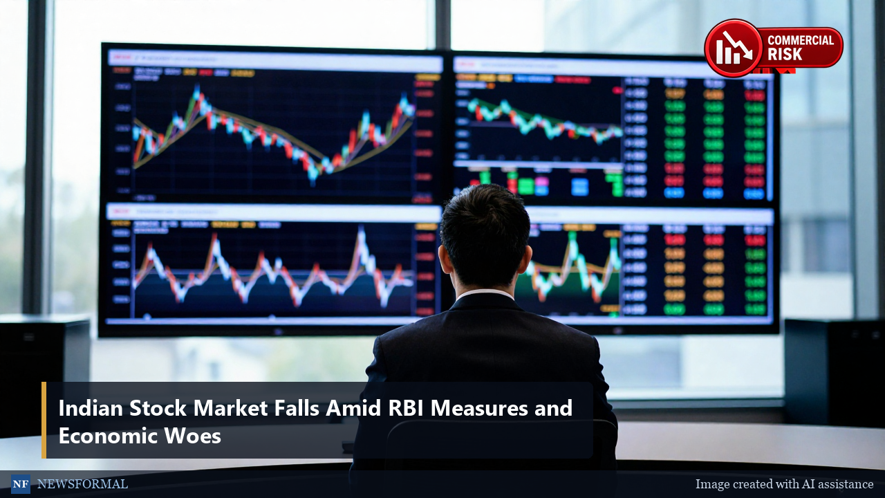 Indian Stock Market Falls Amid RBI Measures and Economic Woes