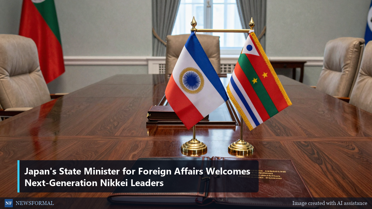 Japan's State Minister for Foreign Affairs Welcomes Next-Generation Nikkei Leaders