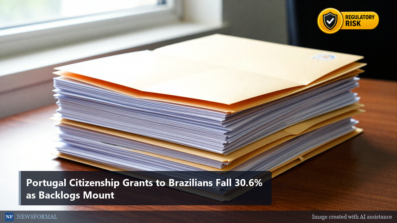 Portugal Citizenship Grants to Brazilians Fall 30.6% as Backlogs Mount