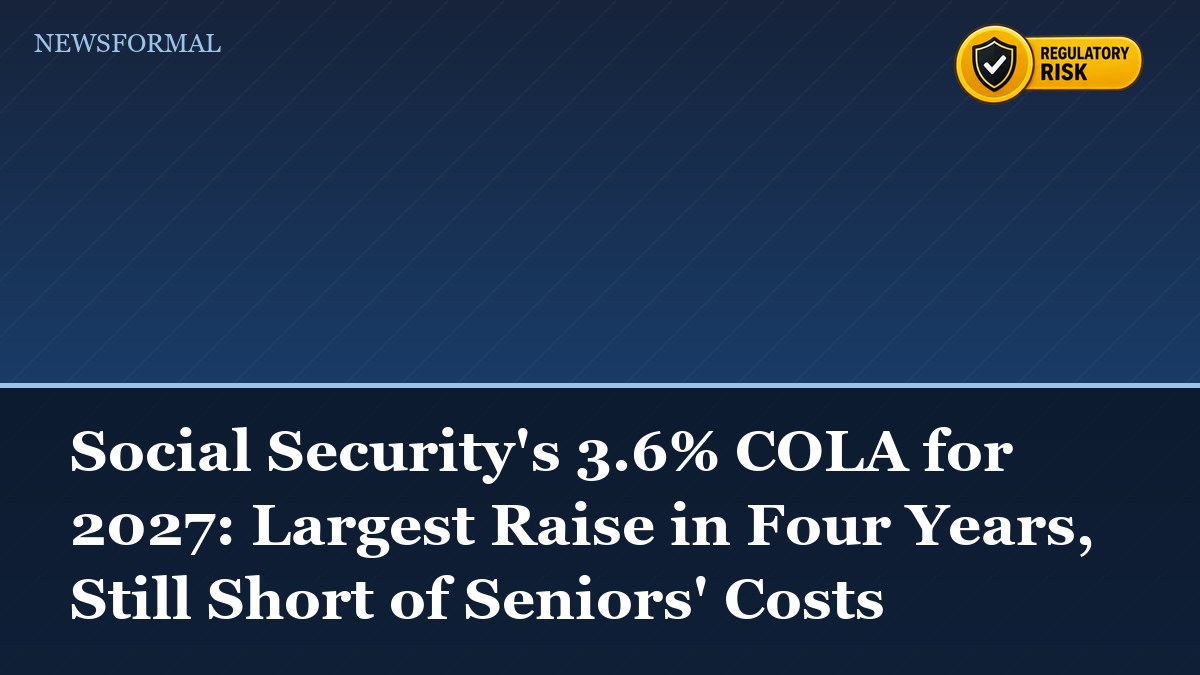 Social Security's 3.6% COLA for 2027: Largest Raise in Four Years, Still Short of Seniors' Costs