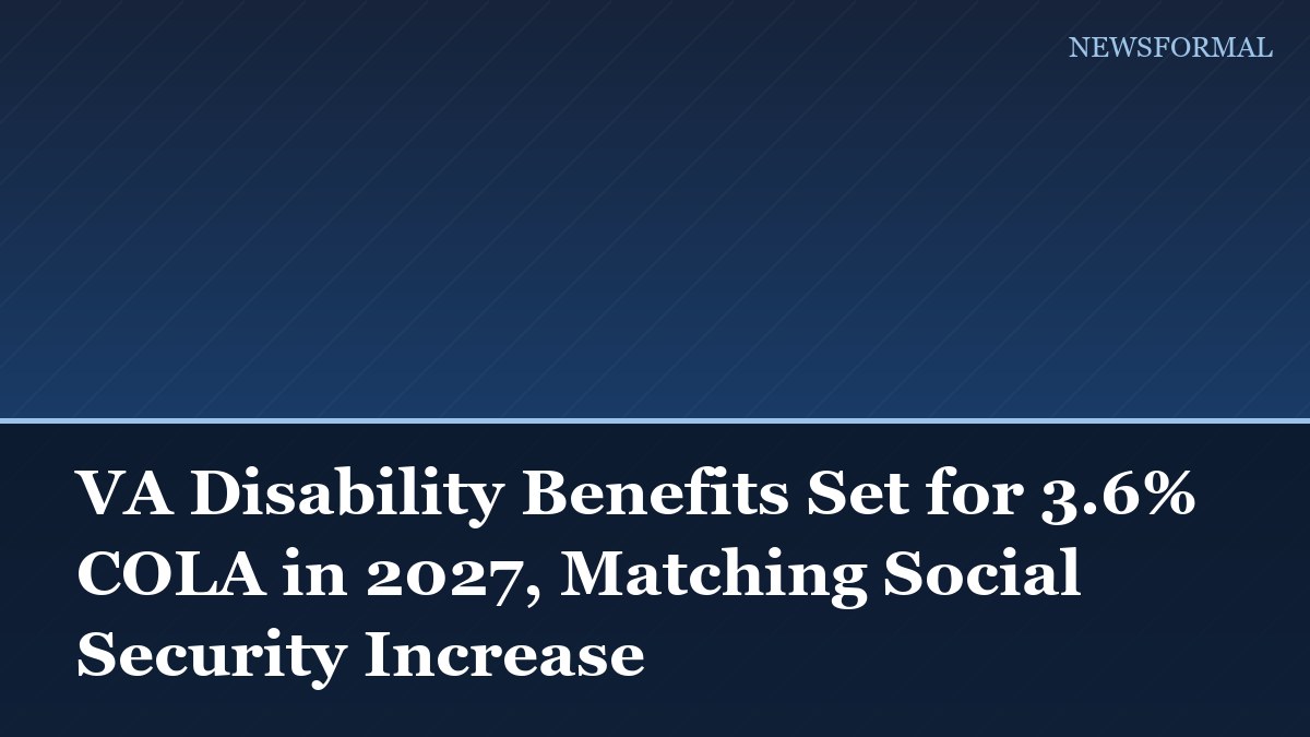 VA Disability Benefits Set for 3.6% COLA in 2027, Matching Social Security Increase