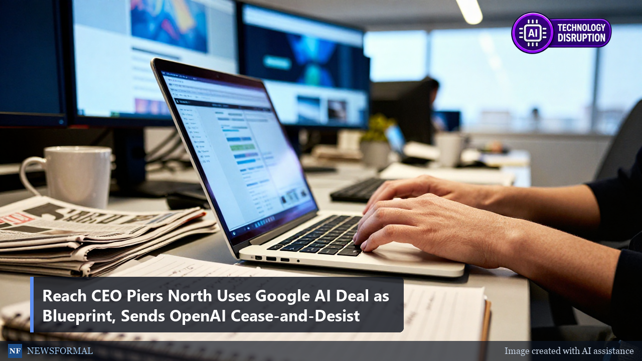 Reach CEO Piers North Uses Google AI Deal as Blueprint, Sends OpenAI Cease-and-Desist