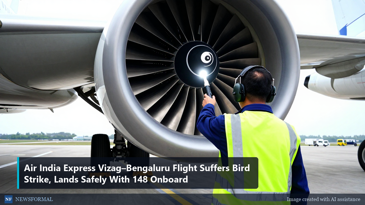 Air India Express Vizag–Bengaluru Flight Suffers Bird Strike, Lands Safely With 148 Onboard