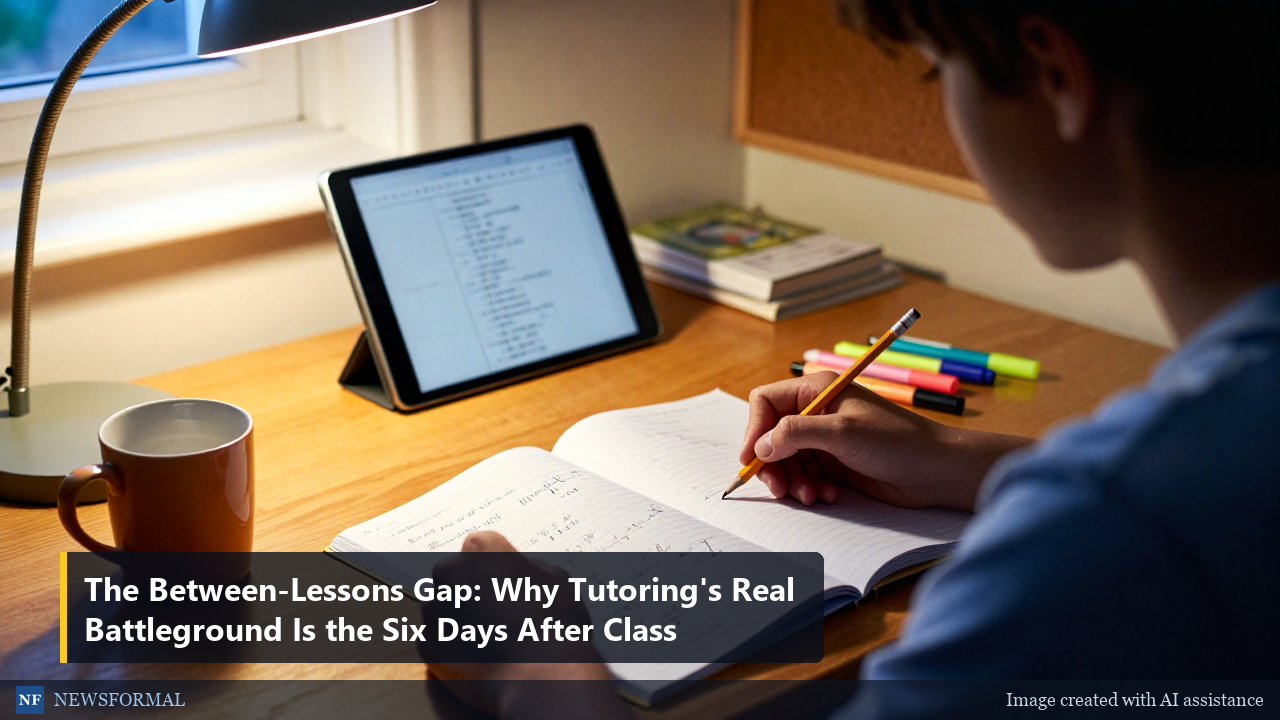 The Between-Lessons Gap: Why Tutoring's Real Battleground Is the Six Days After Class