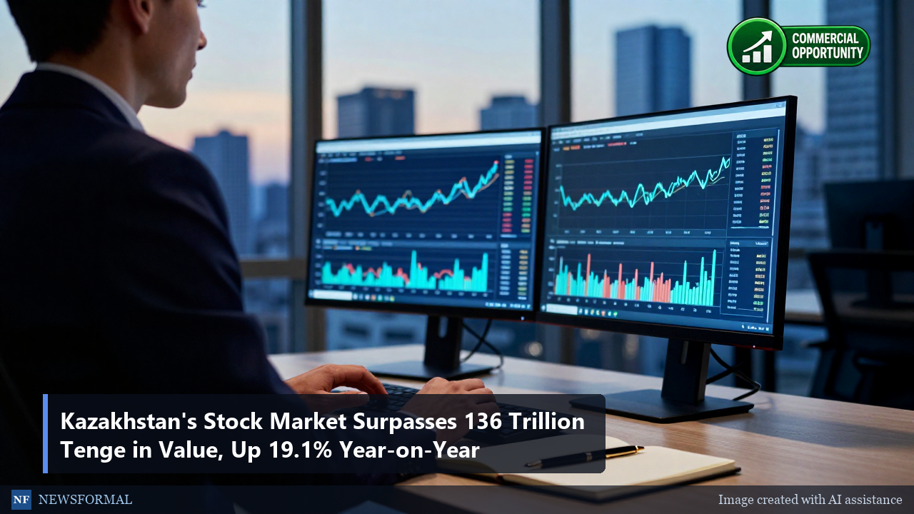 Kazakhstan's Stock Market Surpasses 136 Trillion Tenge in Value, Up 19.1% Year-on-Year