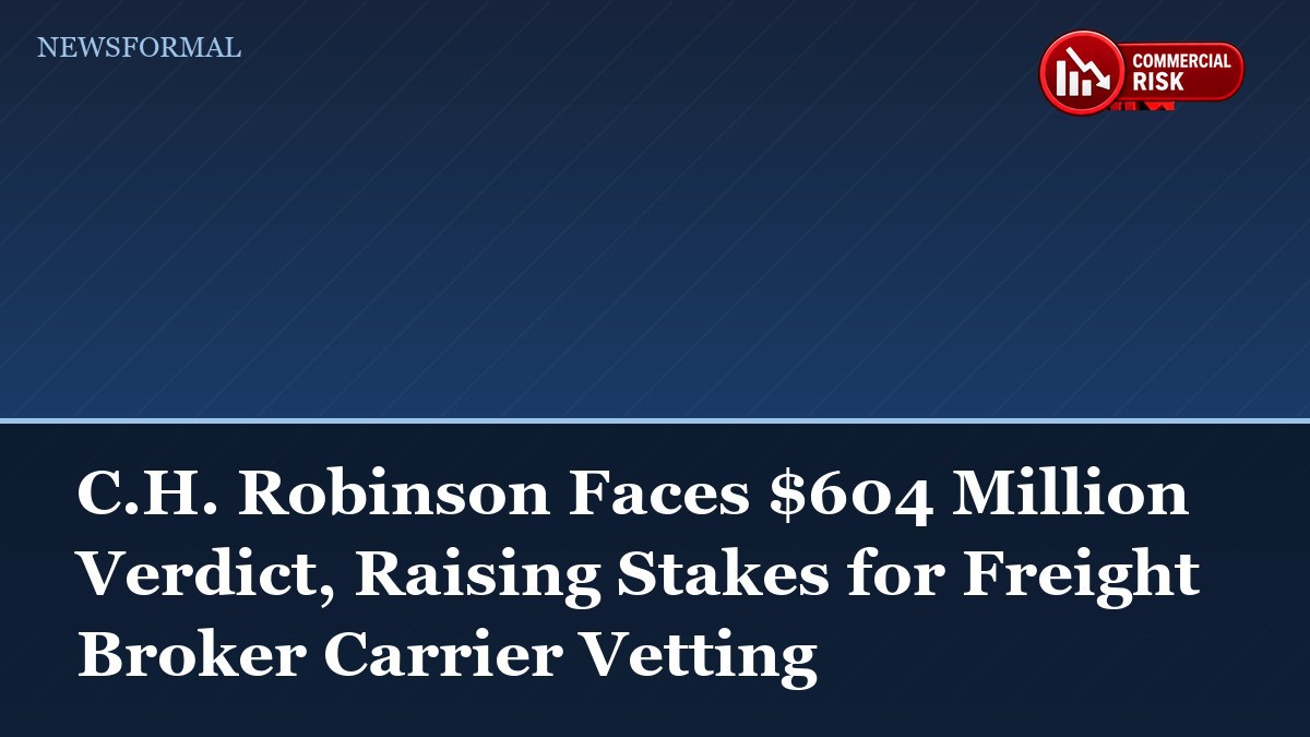 C.H. Robinson Faces $604 Million Verdict, Raising Stakes for Freight Broker Carrier Vetting