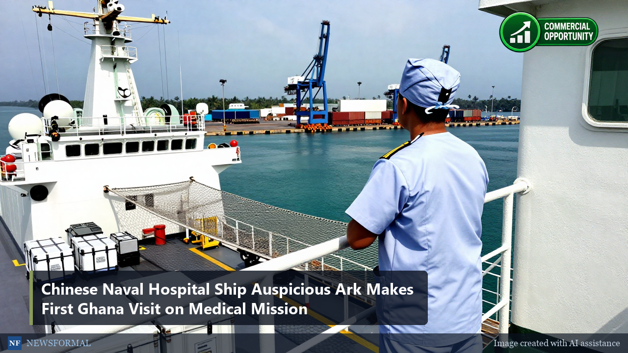 Chinese Naval Hospital Ship Auspicious Ark Makes First Ghana Visit on Medical Mission