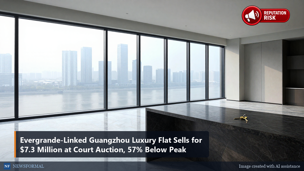 Evergrande-Linked Guangzhou Luxury Flat Sells for $7.3 Million at Court Auction, 57% Below Peak