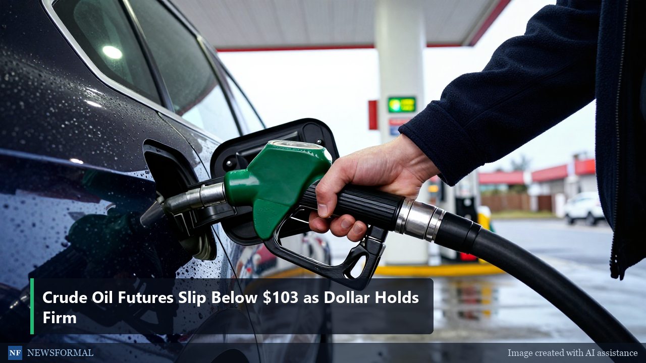 Crude Oil Futures Slip Below $103 as Dollar Holds Firm