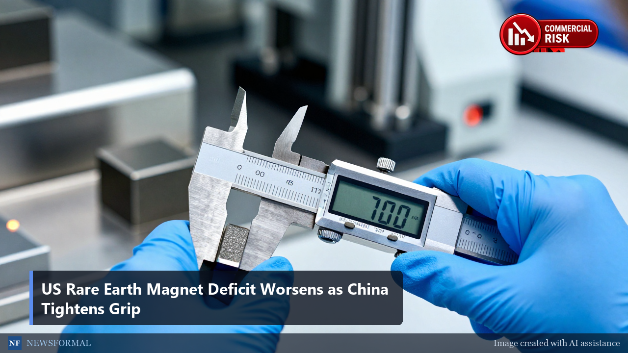US Rare Earth Magnet Deficit Worsens as China Tightens Grip