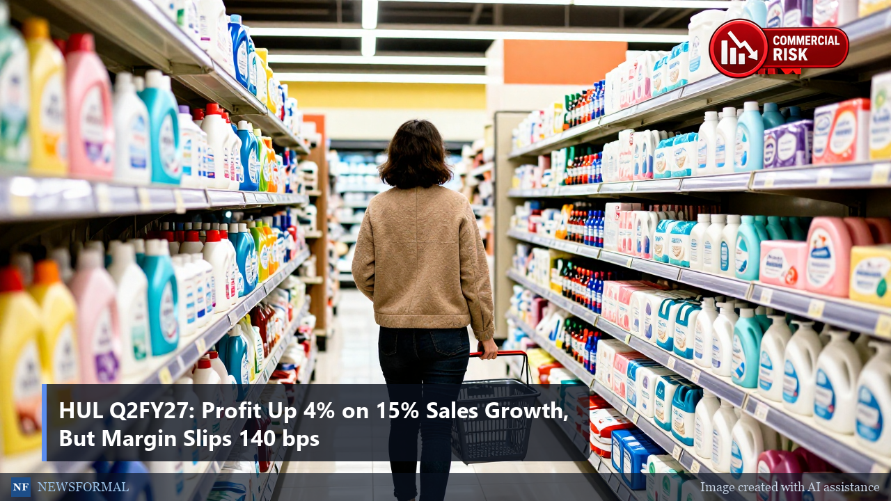 HUL Q2FY27: Profit Up 4% on 15% Sales Growth, But Margin Slips 140 bps
