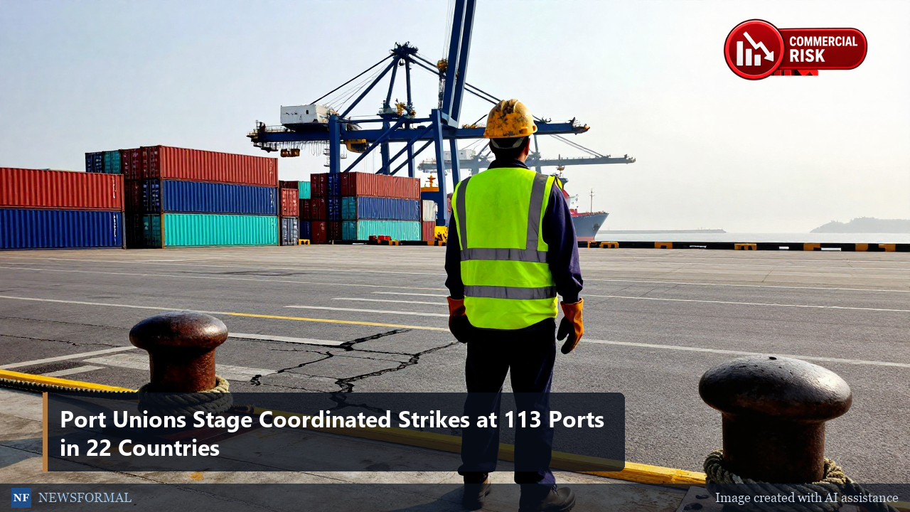 Port Unions Stage Coordinated Strikes at 113 Ports in 22 Countries