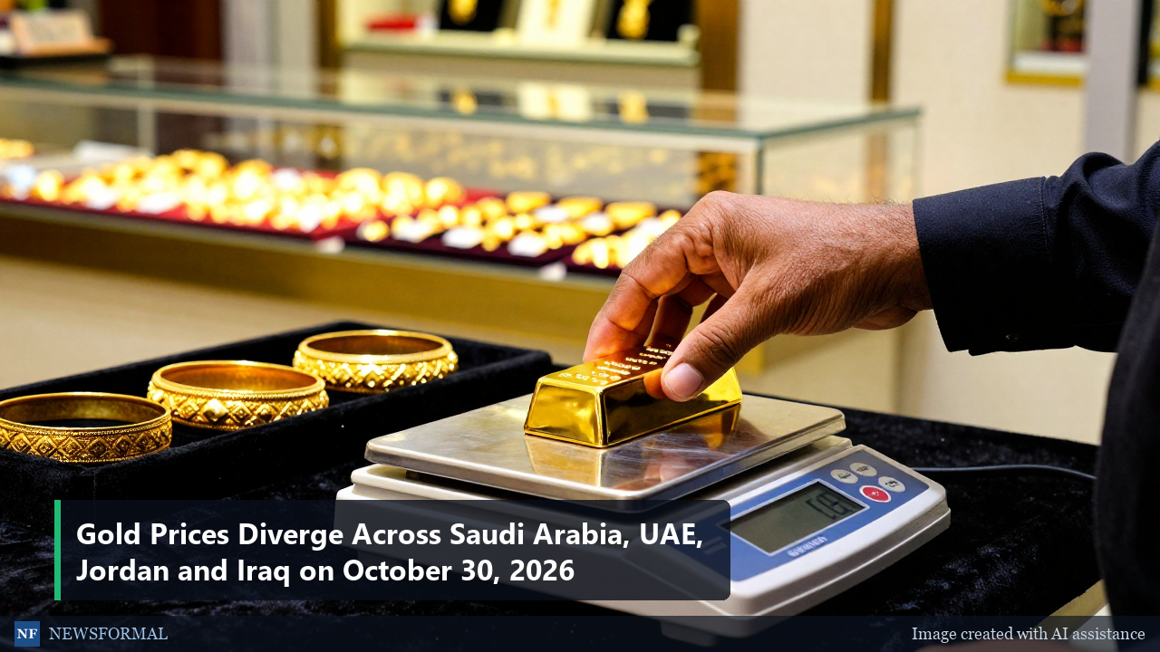 Gold Prices Diverge Across Saudi Arabia, UAE, Jordan and Iraq on October 30, 2026