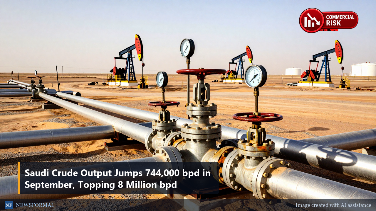 Saudi Crude Output Jumps 744,000 bpd in September, Topping 8 Million bpd